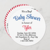 Invitation Moderne C'est un garçon Baseball Baby Shower Invit (Devant / Derrière)