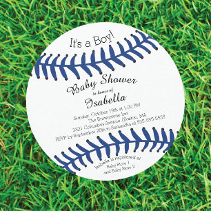Invitation Moderne C'est un garçon Baseball Baby Shower Invit