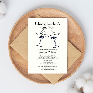 Invitation Moderne Cheers Laughn Tears Cocktail Retirement