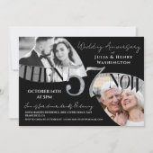 Invitation Moderne Chic 57e Anniversaire de Mariage (Devant)