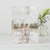 Invitation Moderne chic avec Mariage photo (Debout devant)