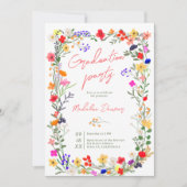 Invitation Moderne chic boho fleurs sauvages lumineuses de re (Devant)