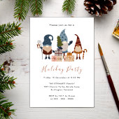 Invitation Moderne Chic Boho Noël Gnome Fête de Noël