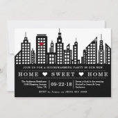 Invitation Moderne Chic Cityscape New Home House House (Devant)