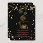 Invitation Moderne Chic Corporate, Décor de Noël (Devant / Derrière)