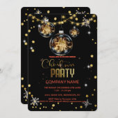 Invitation Moderne Chic Corporate, Décor de Noël (Devant / Derrière)