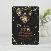 Invitation Moderne Chic Corporate, Décor de Noël (Debout devant)