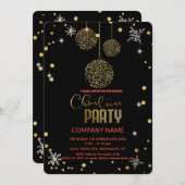 Invitation Moderne Chic Corporate, Décor de Noël (Devant / Derrière)