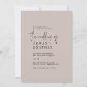 Invitation Moderne Chic COULEUR ÉDITABLE Photo Retour Mariage (Devant)