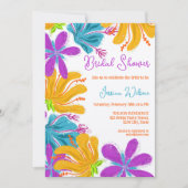 Invitation Moderne chic dessiné à la main des fleurs sauvages (Devant)