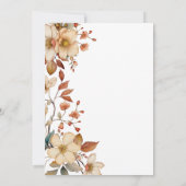 Invitation Moderne Chic Fleur Sauvage Script 1er Anniversaire (Dos)