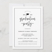 Invitation Moderne Chic Graduation (Devant)