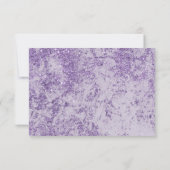 Invitation Moderne chic lavande parties scintillant marbre Dé (Dos)