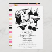 Invitation Moderne Chic Lingerie nuptiale Douche (Devant / Derrière)