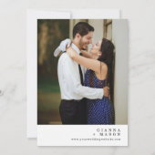 Invitation Moderne Chic Marine Bleu Boho Mariage QR Code Phot (Dos)