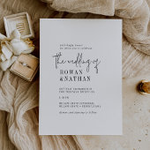 Invitation Moderne Chic noir et blanc Le Mariage de
