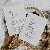 Invitation Moderne Chic noir et blanc tout en un Mariage