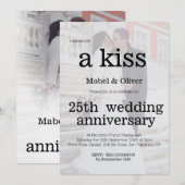 Invitation Moderne Chic Photo Anniversaire de Mari (Devant / Derrière)