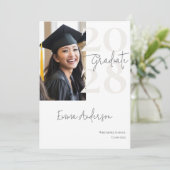 Invitation Moderne Chic Photos Graduation (Debout devant)