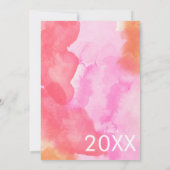 Invitation Moderne Chic Pink et Orange Graduation Party (Dos)