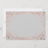 Invitation Moderne Chic Rose Gold Paint Flicks 16e anniversai (Dos)