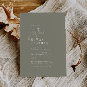 Invitation Moderne Chic Sage Green Just Love Mariage