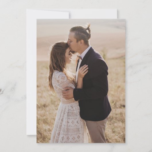 Invitation Moderne Chic Sage Vert Photo Retour Mariage (Dos)