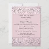 Invitation Moderne Chic Silver Paisley (Devant)
