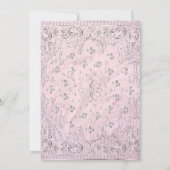 Invitation Moderne Chic Silver Paisley (Dos)