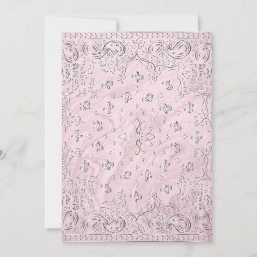 Invitation Moderne Chic Silver Paisley (Dos)