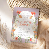 Invitation Moderne Chic Spring Fleur sauvage fête de graduati