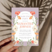 Invitation Moderne Chic Spring Fleur sauvage fête de graduati