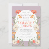 Invitation Moderne Chic Spring Fleur sauvage fête de graduati (Devant)
