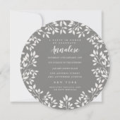 Invitation Moderne Circle Laurel Wreath Graduation Party (Devant)