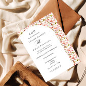 Invitation Moderne classique Automne Floral Mariage frontière