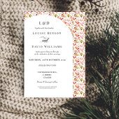 Invitation Moderne classique Automne Floral Mariage frontière