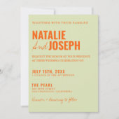 Invitation Moderne Classique Bright Traditionnel Mariage colo (Devant)