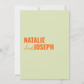 Invitation Moderne Classique Bright Traditionnel Mariage colo (Dos)