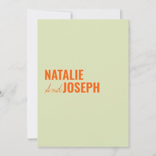 Invitation Moderne Classique Bright Traditionnel Mariage colo (Dos)