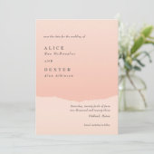 Invitation Moderne Classique Elegant Blush Enregistrer la dat (Debout devant)