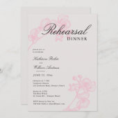 Invitation Moderne classique orchidée couronne 3 Dîner de rép (Devant / Derrière)