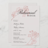 Invitation Moderne classique orchidée Wreath 2 Dîner de répét (Devant / Derrière)