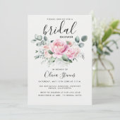 Invitation Moderne classique rose vif Rose Fête des mariées c (Debout devant)