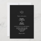 Invitation Moderne classique simple Mariage de monogramme noi (Devant)