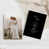 Invitation Moderne Classique Simple Noir Nous faisons Mariage