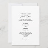 Invitation Moderne Classique Simple Rien Mariage (Devant)