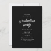 Invitation Moderne Classique Simple Script Photo Graduation (Dos)