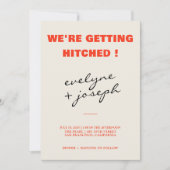 Invitation Moderne coloré rétro amusant Funky QR Code Mariage (Devant)