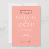 Invitation Moderne coloré rétro brillant Gras unique Mariage (Devant)