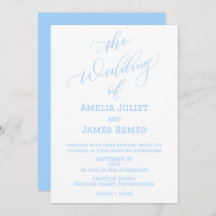 Moderne Columbia Bleu et blanc Mariage simple